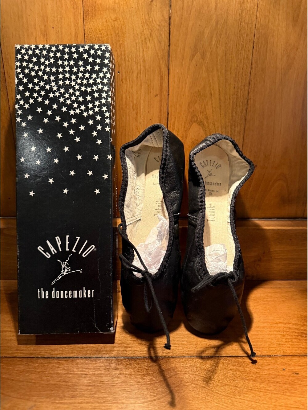 New Capezio The Dancemaker Black Ballet Flats Full Sole Youth 4.5C